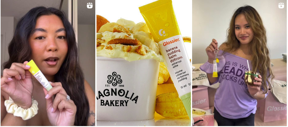 screenshot of Glossier Instagram page