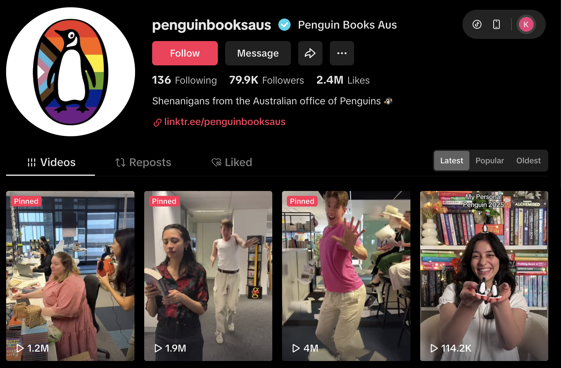 penguin books tiktok ads australia
